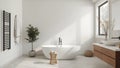 InteriorDesign Modern Bathroom Interior Contemporary Luxury Residential Spa Bathroom Royalty Free Stock Photo
